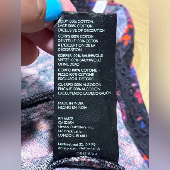 Free People Floral Embroidered Miss You Mini Halter Dress Size 4 NWT - Picture 4 of 5